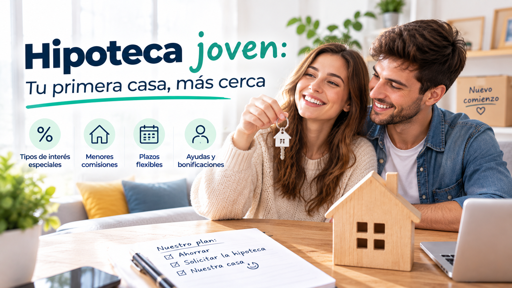 Hipoteca joven: bancos con mejores condiciones para menores de 35